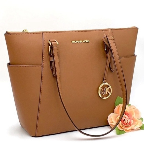 MICHAEL KORS CHARLOTTE LARGE TOP ZIP TOTE BAG LUGGAGE (NWT) - Picture 2 of 11